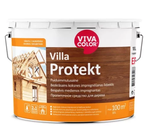 Vivacolor VILLA PROTEKT 10L Бесцветное пропиточное средство