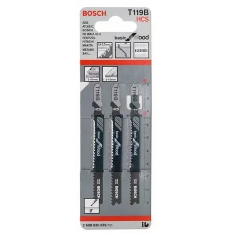 Figūrzāģa asmeņi T 119 B 3gab, BOSCH 2608630878