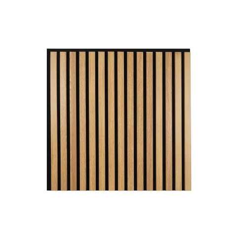 Linear wall panels Woodline, MDF, 30x30cm, black/light oak