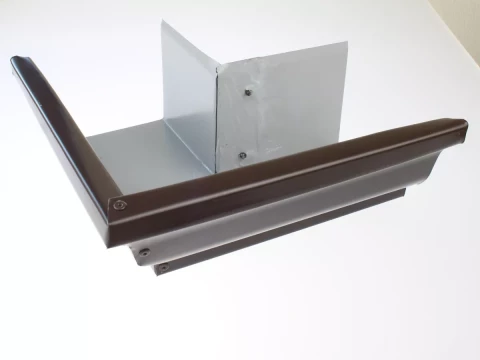 Teknes stūris D127mm,iekšējais PE brūns