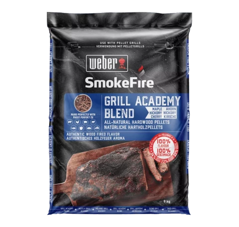 WEBER Grill Academy Blend All-Natural Hardwood Pellets 9kg, 190101