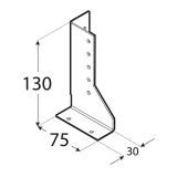 Brusu kurpe labā 130x75x30x2.0 mm