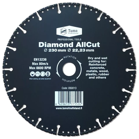 Dimanta griezējdisks D230mm ALL CUT, Tamo
