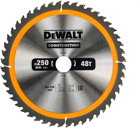 DeWALT Диск пильный 250x30x48T, DT1957-QZ