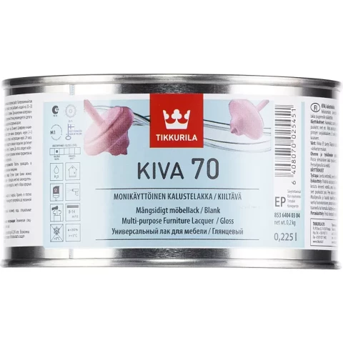 Tikkurila KIVA 70 0.225L Ūdens bāzes laka spīdīga mēbelēm