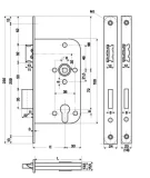 Slēdzene iekaļamā 72mm AN60 niķ. SINA
