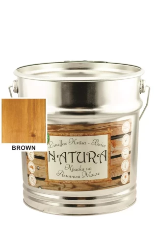Stafor NATURA 10l brūna  Lineļļas krāsa