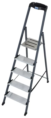 Kāpnes A-veida ar platformu anodētas 5 pakāpieni h= 1.8m KRAUSE Securo