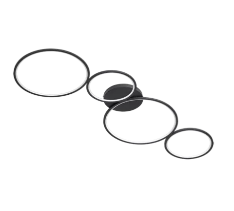 Griestu lampa TRIO Rondo LED SMD 37W 3300Lm 3000K melna 622610432