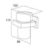 Vannas istabas glāzes turētājs ITEMS, hromēts