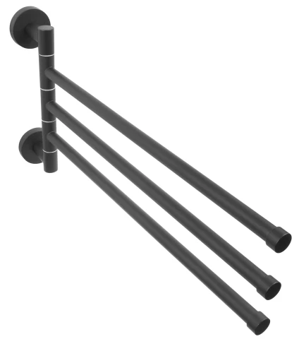 CARBON trīszaru dvieļu turētājs, melns