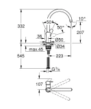 Grohe virtuves izlietnes maisītājs Start Edge, hroms 31369001