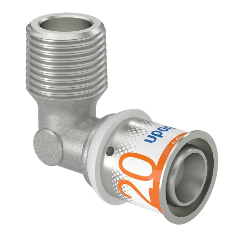 1070533 Uponor press elbow 90° metal, 20-1/2" male thread