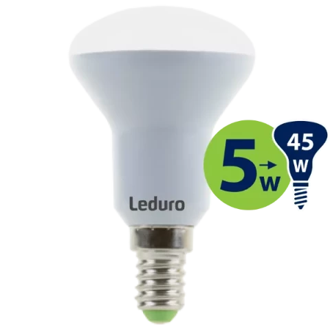 Spuldze LED R50 5W 400lm  E14 3000K 220V  LEDURO
