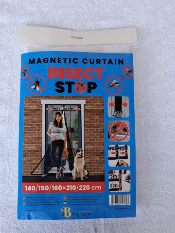 Сетка от насекомых на дверь с магнитом 140/150/160 x 210/220 см белая