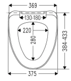 Tualetes poda vāks Cedo SALTUM Beach SC Duroplast balts
