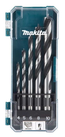 Drill set for wood 4/5/6/8/10, 5pcs/pack, MAKITA D-72861
