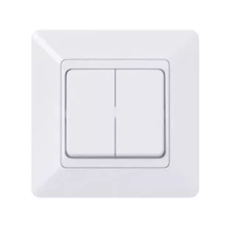 MIKRO dubultais переключательa/r  белый IP44