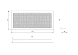 grille fireplace, 400x180mm