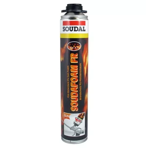 Soudal SoudaFoam FR B1Gun750ml Ugunsnoturīgas pistoļputas