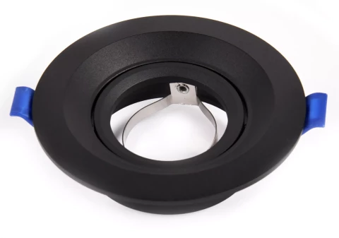 DL2112 alum. rāmis gaismeklim,apaļš, matēts melns D100mm G5.3/GU10