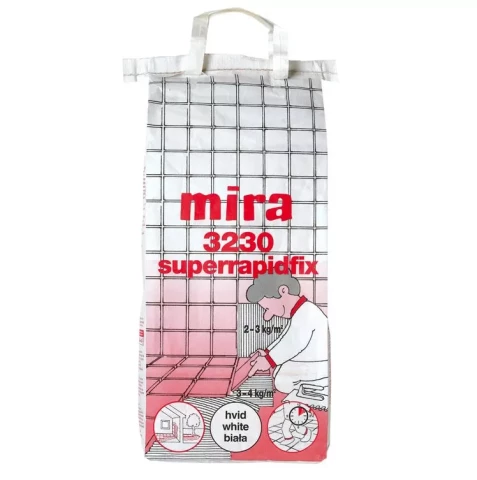 mira 3230 SUPERRAPIDFIX 15kg Quick hardening, flexible, improved adhesion tile adhesive. (C2FT S1)