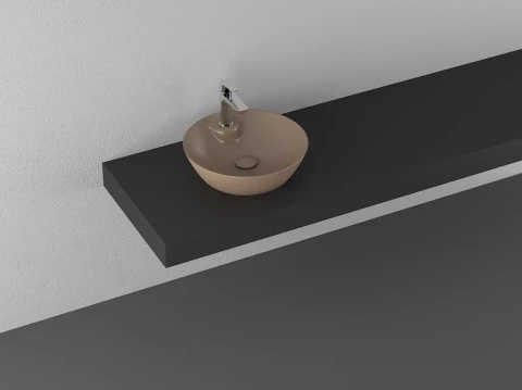 Uzliekama izlietne galda virsmai SistemaY Soft d45cm Taupe