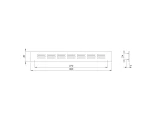 grille aluminium, 40x300mm, silver
