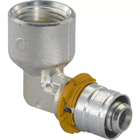 1014692 Uponor presējamais  līknis 90° met., 16-1/2 ie.v.