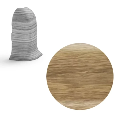 Grīdlīstes NGTZ69 PVC kabeļiem  stūris ārējais, ozols burbons