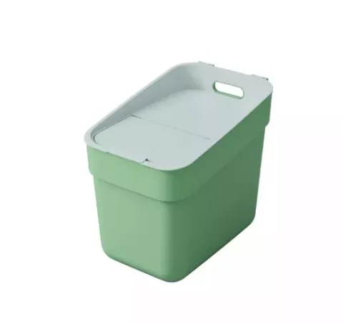 CURVER Atkritumu tvertne Ready To Collect 20L zaļa, 36.7x24.6x33.1cm, atkritumu šķirošanai
