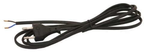 Vads ar kontaktdakšu 2x0.75mm2 3m melns