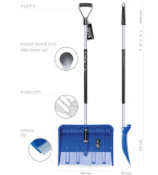 Snow shovel 37.5x49x143cm blue with aluminum handle, ALPIN 2 alutube