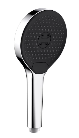 Душевая лейка Spoleto D125мм, хром/черный, Rubineta 622163B