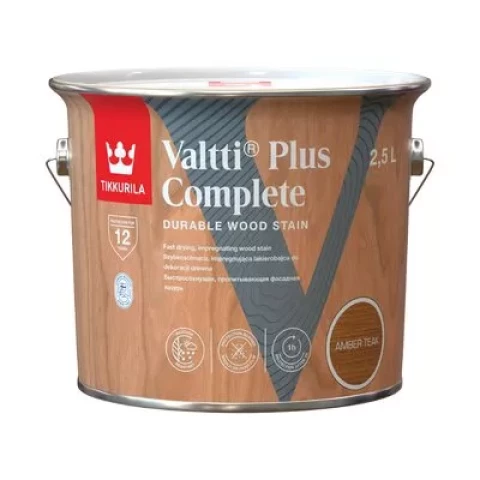 VALTTI PLUS COMPLETE AMBER TEAK 2,5L Быстросохнущий пропиточный антисептик для дерева