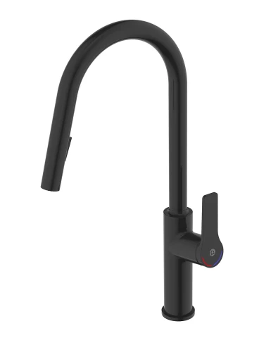 Kitchen faucet Epic - Pull out Matte black, with pull out handshower, Gustavsberg