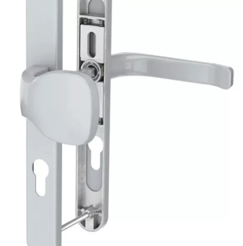 Durvju rokturis knobs plastmasas durvim 92mm balts