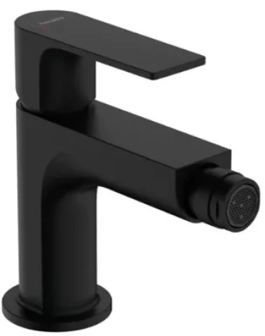 Смеситель для биде Hansgrohe Rebris S, с рычажным донным клапаном, матовый черный, HG72210670