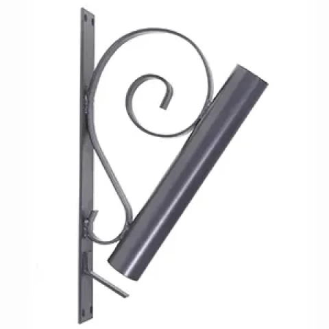 Karoga kāta turētājs fasādes liekts tumši pelēks ZN