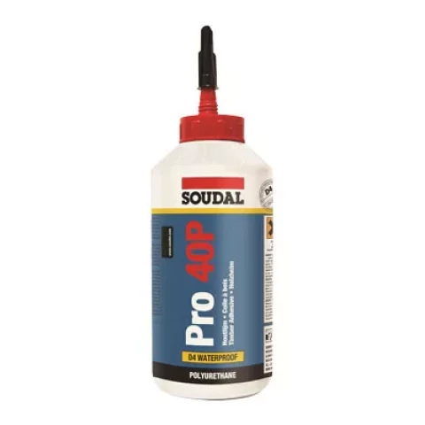 Soudal PRO 40P PU TIMBER ADHESIVE D4 750 ml Poliuretāna līme koksnei