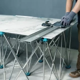 BIHUI LFFB Folding Aluminum Work Stand Table, Adjustable Height