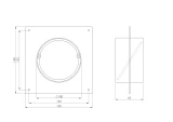 circular flange and valve plastic, Ø100mm