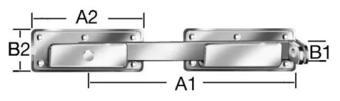 Aizvars divviru vārtiem ZN340x30x3 mm