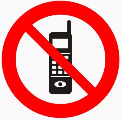 Sticker ''Cellphone use prohibited'' D-10