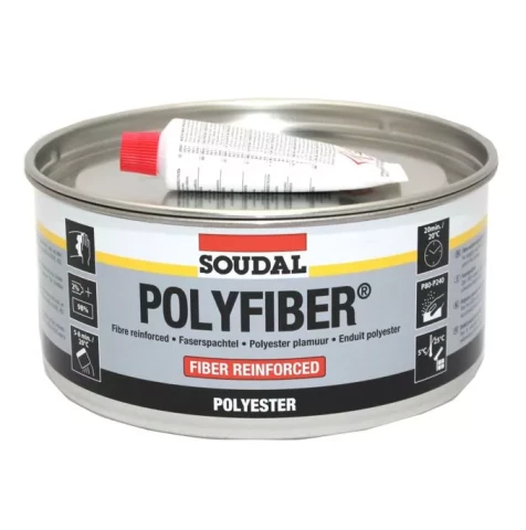 Soudal POLIFIBER grey 500g Шпатлевка