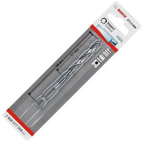 Urbis metālam 6x98mm 1/4" 6-kanta BOSCH 2608577058