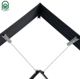 Paaugstinātā dārza dobe KLASIKA Wood Look L – formas, brūna: 150x150x75x75x75x75 cm, h-30 cm