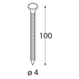 ENKURNAGLAS  100x4 mm 1.0KG/IEP