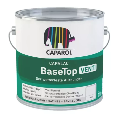 Caparol BaseTop VENTI Transp. 2L Шелковисто- глянцевая, высокоукрывистая однокомпонентная эмаль