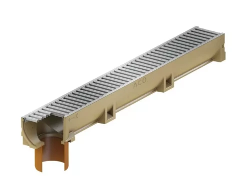 Kanāls ACO Euroline 2.0 100x118x1000mm ar cink.resti/ vert. Izvadu, DN 110, 3003695